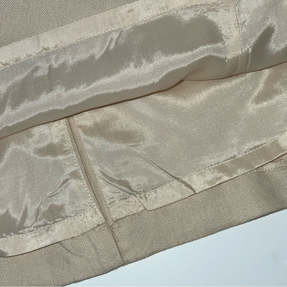 Brooks Brothers Linen Blend Shift Dress Women Size 16 Tan Quiet Luxury Preppy - Picture 11 of 11